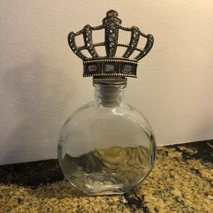 Perfume bottle or bath salts with crystal crown 👑